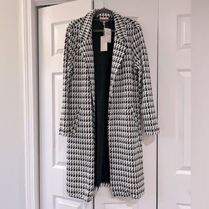 SOLD Melloday Houndstooth Trench Coat